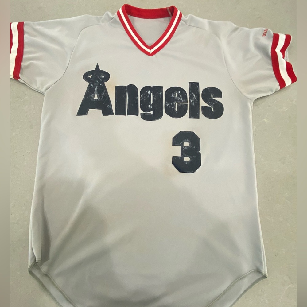 Vintage Rare California Angels Jersey #3 distressed baseball